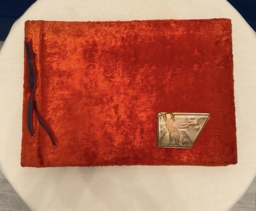 Antikes fotoalbum samt rot - antikes,