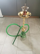 Wasserpfeife Shisha GOLD/Grün Silikon Schlauch Amy Deluxe