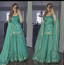 Grün Gold schwer bestickt