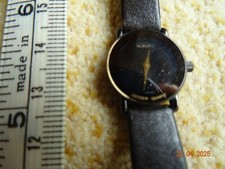 Sehr seltene superkleine Nobia Uhr, Quarz, Lederarmband schwarz