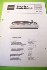 Service Manual-Anleitung für Grundig PS 3000  ,ORIGINAL !