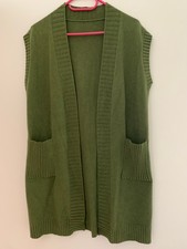 Weste - Longweste - One Size - grün - neu