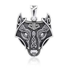 Wolf fenrir silber amulett - fenrir,