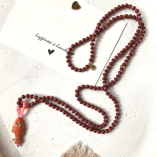 Boho halskette mit fisch - boho,
