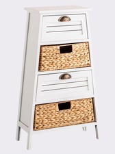 Kommode weiß 47x80x25cm Heine mit Korb weiß-natur UVP:229€ 13.19