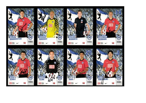 Autogrammkartensatz hertha bsc - autogrammkartensatz,