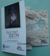 San Marino 2 Euro Offizielle CoinCard 2014 Giacomo Puccini Folder leer empty 