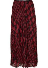 Chiffonrock mit Hahnentritt Gr. 36 Rhododendronrot Schwarz Maxi Chiffon-Rock Neu