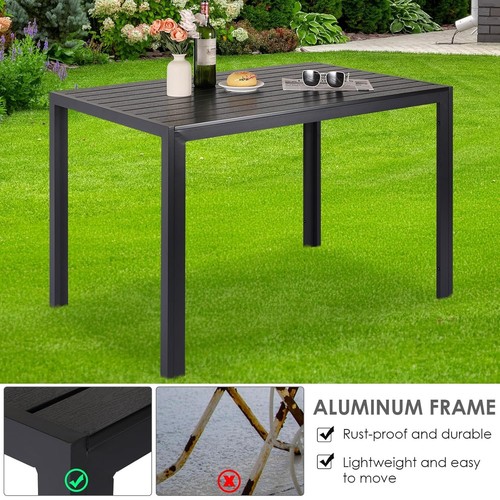 Alu gartentisch beistelltisch - alu,