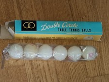 6 Tischtennisbälle Double Circle Weiß 38 mm | ORIGINAL True Vintage