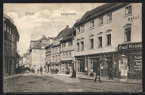 Ansichtskarte erfurt strasse - ansichtskarte,