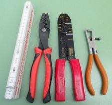 3 Abisolierzange Crimpzange Kerbzange Presszange Elektrik Zange Quetschzange