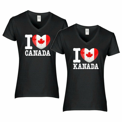 Shirt love kanada damen - love,