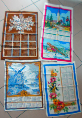 Ddr stoffkalender 1984 87 - ddr, 1984/85/87