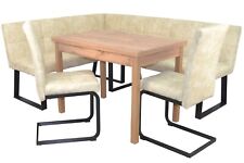 4 tlg Eckbankgruppe Stoff