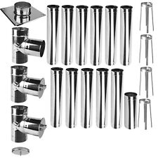 Edelstahl Schornstein Sanierung Bausatz einwandig Kamin Ofen Abgas Rohr Set EW14