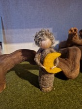 Deko Filzfigur Mondträgerin Handgefertigt Unikat