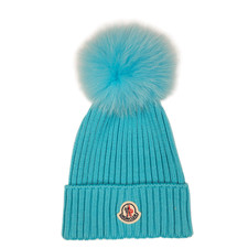 Moncler Beanie Mädchen blau