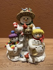 Partylite Teelichthalter Schneemänner P9892 Weihnachten