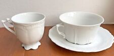 Suppen-Gedeck Hutschenreuther / Tirschenreuth BARONESSE, weiß + 1 Tasse VIKTORIA