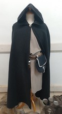 Mittelalter Umhang Wolle anthrazit -NEU- aus eigener Schneiderei- Länge nach Maß
