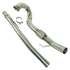 Edelstahl Downpipe Kat-Ersatz Hosenrohr - Audi A3 8V, VW Golf VII R 2.0 TFSI
