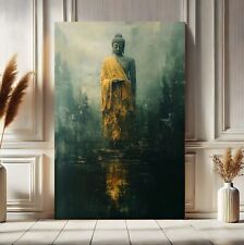 XXL LEINWAND BILDER BIS 170x110x5 BUDDHA GRÜN FENG SHUI WANDBILD NATUR KUNST