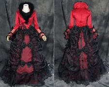 V-37 S/M/L/XL/XXL Victorian Gothic Lolita rot schwarz black Kostüm costume Kleid