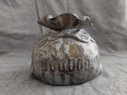 Money bag cast iron - cast, bank