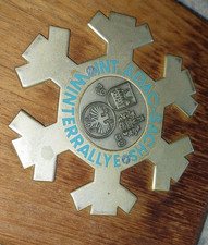 Alte Plakette Grill Badge Oldtimer ADAC Sachs Winterrallye 1980