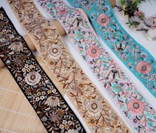 Blumen bestickt Spitzenborte