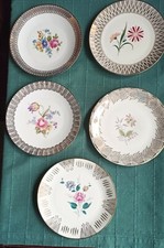 5 KaffeeGedecke, Goldrand,Blumendekor,Sammelgedeck,Sammeltassen, 50er, 60er