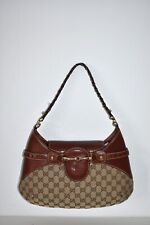 GUCCI * Schultertasche Original  Tasche braun Leder und GG-Canvas