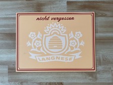 Großes altes Langnese Honig Metall Schild Werbeschild Imkerei Werbung 