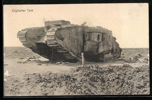 Ansichtskarte englischer tank - englischer,