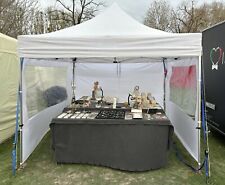 Verkaufszelt 3x3 m wasserdicht, Faltpavillon mit allen 4 Seitenwänden