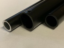Alurohr Aluminium Rundrohr Rohr Alu Rohre Shwarz Mat RAL 9005 PULVERBESCHICHTET