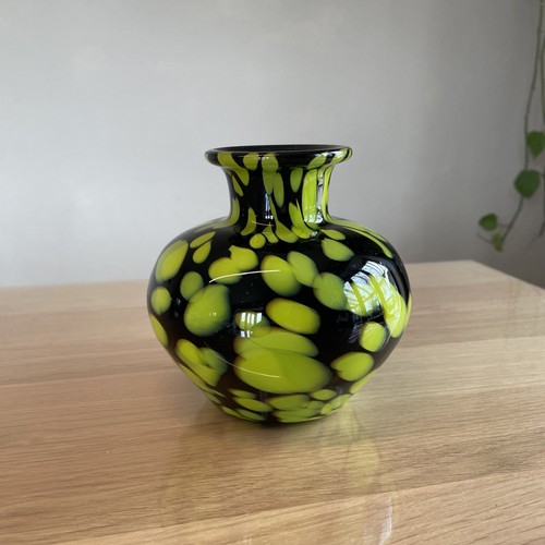 Vintage glas vase schwarz - vase,