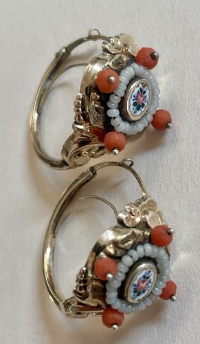 Biedermeier ohrringe kreolen - biedermeier,