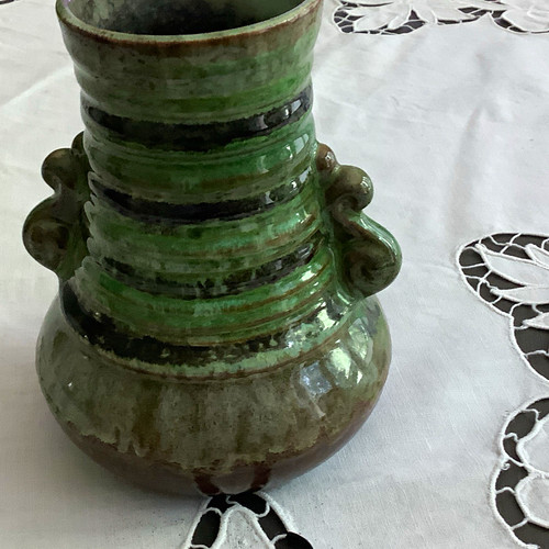 Glasierte keramikvase - glasierte,