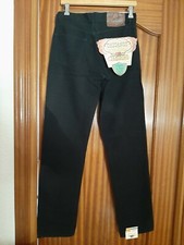 Pantalón Vaquero marca El Charro talla 31 tejido gabardina rectos hombre negro
