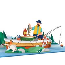 3D POP UP Klappkarte *Angler*