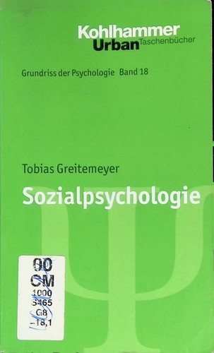Sozialpsychologie grundriss - sozialpsychologie.,