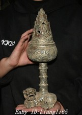 14.9" Alte Bronze Ware Silber