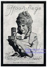 Haarpflege Peru Tannin Reklame 1925 Dame Perücke Rokoko Barock Shampoo Werbung