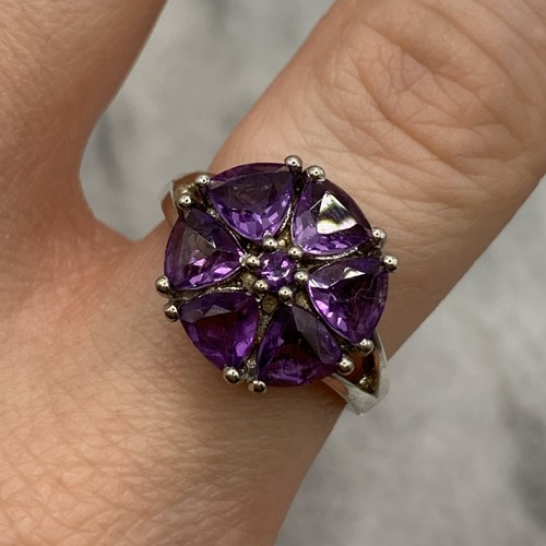 Amethyst ring 925 sterling - amethyst,