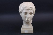 Kopf des Apollo 35cm gefasste Stuckfigur signiert Ride Vallier (GV450)