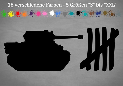 Panzer strichliste aufkleber - panzer,