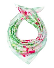 Damen Halstuch Seidenmix abstrakt Aquarell-Look Grün Rosa Modetuch Nickituch