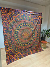 Wandbehang Mandala Elefant Tagesdecke Standtuch Goa Tuch Indien 240 x 210 grün
